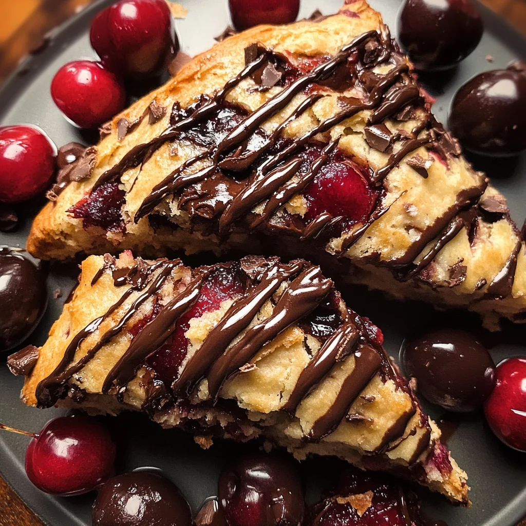 Chocolate Covered Cherry Scones
