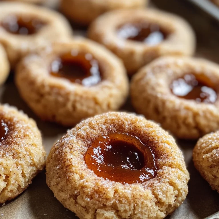 Apple Butter Cinnamon Thumbprint Cookies