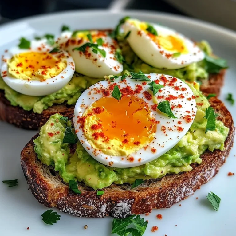Avocado Cottage Toasts with Soft-Boiled Eggs & Paprika