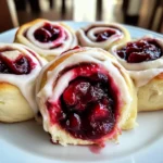 Cherry Cinnamon Rolls with Homemade Filling