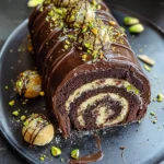 Dubai Chocolate Roll Cake