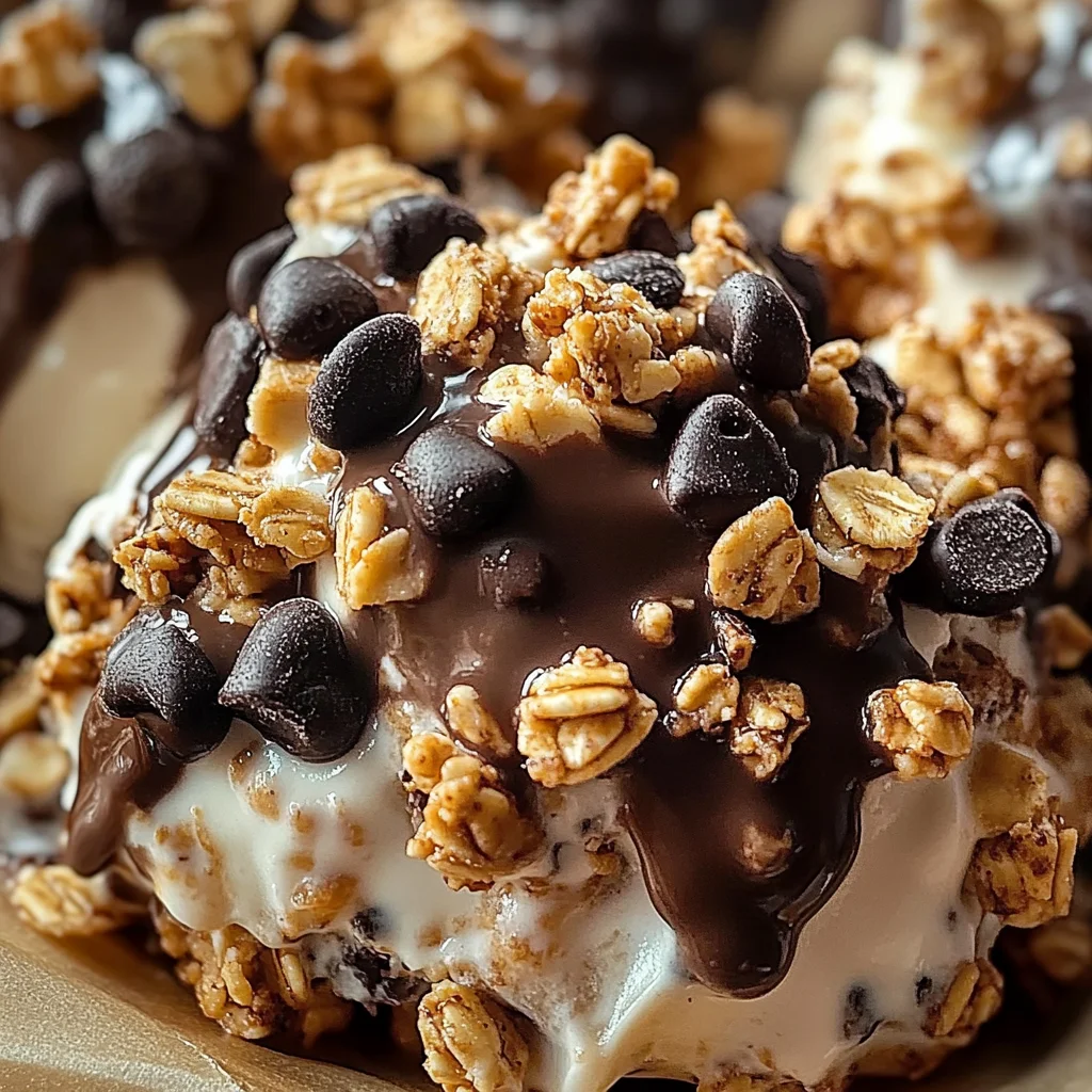 Frozen Yogurt Mocha Granola Clusters