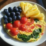 Garden Veggie Omelet with Fresh Fruit