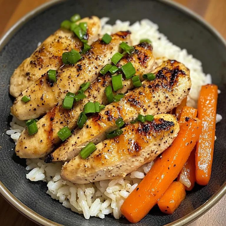 Garlic Butter Chicken Bowl with Roasted Carrots & Rice