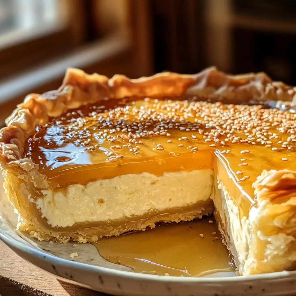 Golden Greek Honey Pie (Melopita)