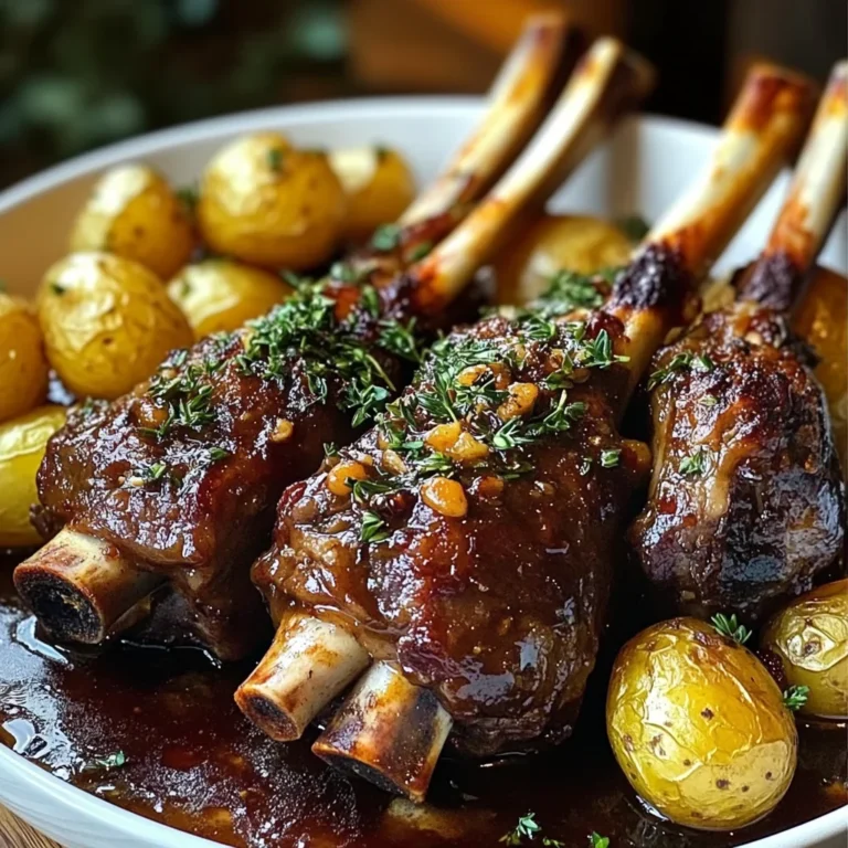 Red Wine & Herb Lamb Shanks with Roasted Potatoes