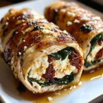 Rolled Up Chicken with Feta, Spinach, and Sun-Dried Tomatoes