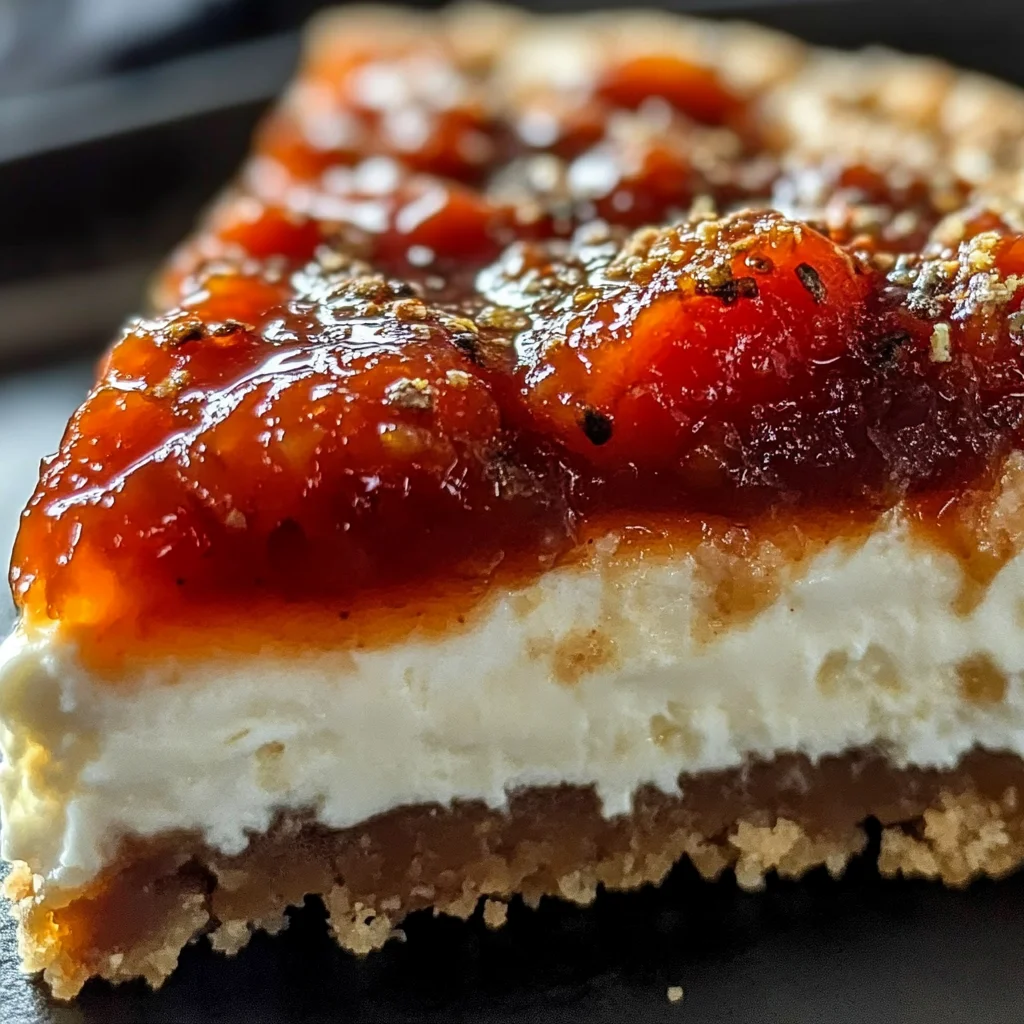 Savory Cheesecake with Roasted Tomato Jam & Parmesan Crust