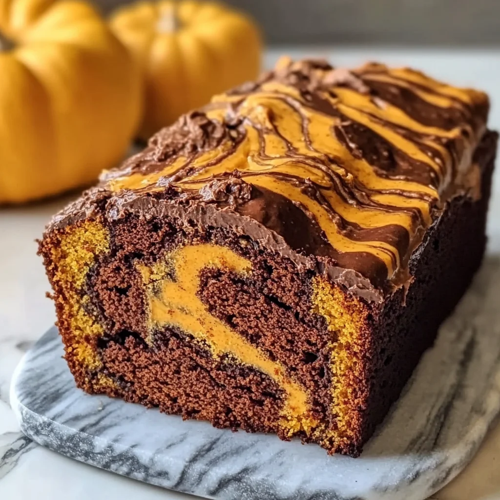 Vegan Pumpkin Marble Cake