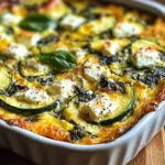 Zucchini Spinach and Feta Casserole