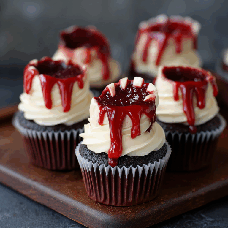 Vampire Bite Halloween Cupcakes
